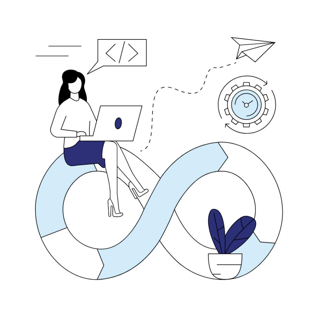 Illustration of continuous HR data strategy improvement through monitoring and evaluation